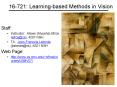 16721: Learningbased Methods in Vision PowerPoint PPT Presentation