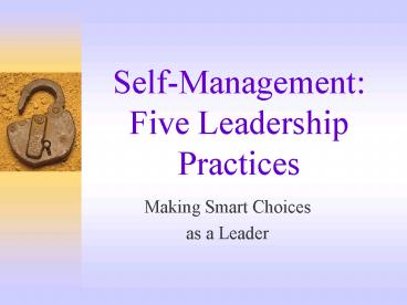 SelfManagement: Five Leadership Practices
