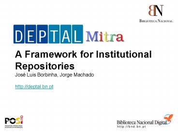 A Framework for Institutional Repositories Jos