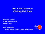 IOA Code Generator (Making IOA Run)
