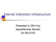 Internet Indirection Infrastructure
