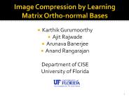 Image Compression by Learning Matrix Ortho-normal Bases