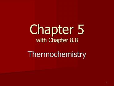 Chapter 5 with Chapter 8'8