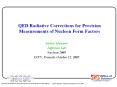 QED Radiative Corrections for Precision Measurements of Nucleon Form Factors PowerPoint PPT Presentation