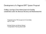 Development of a Regional BRT System Proposal