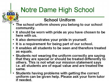 Notre Dame High School