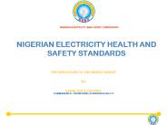 NIGERIAN ELECTRICITY HEALTH AND SAFETY STANDARDS