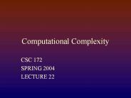 Computational Complexity