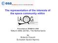 The representation of the interests of the space community within PowerPoint PPT Presentation