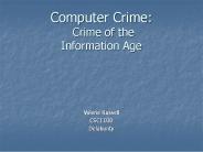 Computer Crime: Crime of the Information Age