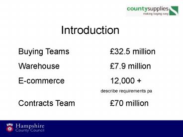 Energy with County Supplies