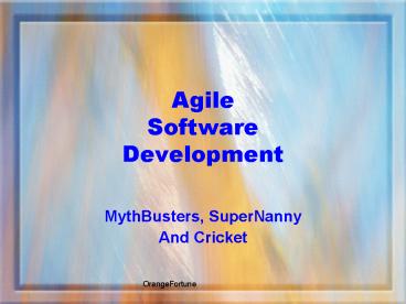 Agile Software Development