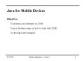 Java for Mobile Devices PowerPoint PPT Presentation