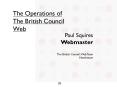 The Operations of The British Council Web PowerPoint PPT Presentation