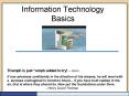 Information Technology Basics PowerPoint PPT Presentation