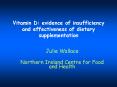 Vitamin D: evidence of insufficiency and effectiveness of dietary supplementation PowerPoint PPT Presentation