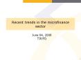 Recent trends in the microfinance sector PowerPoint PPT Presentation