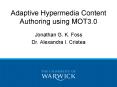 Adaptive Hypermedia Content Authoring using MOT3.0 PowerPoint PPT Presentation