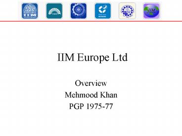 IIM Europe Ltd