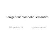 Coalgebraic Symbolic Semantics