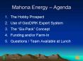 Mahona Energy Agenda PowerPoint PPT Presentation
