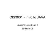 CIS3931 Intro to JAVA