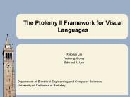 The Ptolemy II Framework for Visual Languages