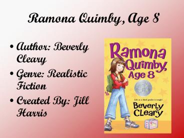 Ramona Quimby, Age 8