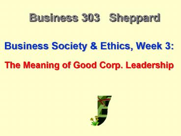 Business 303 Sheppard