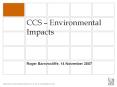 CCS Environmental Impacts PowerPoint PPT Presentation
