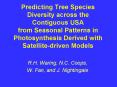 Predicting Tree Species Diversity across the Contiguous USA from Seasonal Patterns in Photosynthesis Derived with Satellite-driven Models PowerPoint PPT Presentation