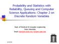Probability and Statistics with Reliability, Queuing and Computer Science Applications: Chapter 2 on Discrete Random Variables PowerPoint PPT Presentation