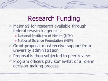 Research Funding