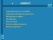 declaration and use of variables