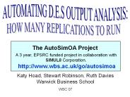 The AutoSimOA Project