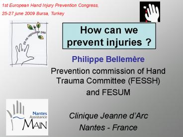 How can we prevent injuries