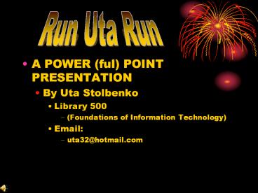 A POWER (ful) POINT PRESENTATION