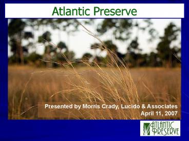 Presented by Morris Crady, Lucido