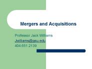 Mergers and Acquisitions