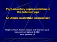 Parliamentary representation in the Internet age An AngloAustralian comparison PowerPoint PPT Presentation