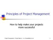Principles of Project Management