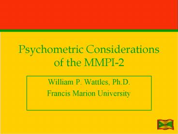 Psychometric Considerations of the MMPI2