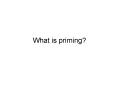 What is priming PowerPoint PPT Presentation