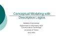 Conceptual Modeling with Description Logics PowerPoint PPT Presentation