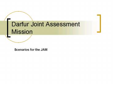 Darfur Joint Assessment Mission
