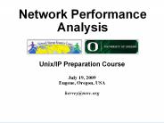 Network Performance Analysis
