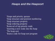 Heaps and the Heapsort
