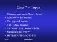Class 7 Topics PowerPoint PPT Presentation