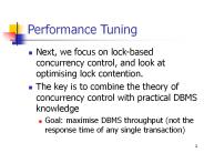 Performance Tuning