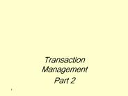 Transaction Management